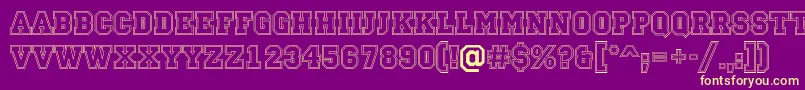 Campu13 Font – Yellow Fonts on Purple Background