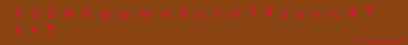 Zodiac2 Font – Red Fonts on Brown Background