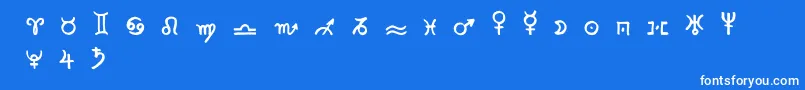 More about Zodiac2 Font Zodiac2 Font – White Fonts on Blue Background