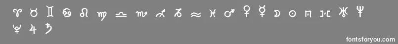 Zodiac2 Font – White Fonts on Gray Background