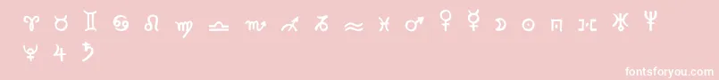 Zodiac2 Font – White Fonts on Pink Background
