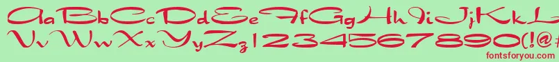 QtarabianRegular Font – Red Fonts on Green Background