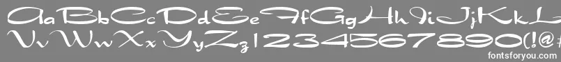 フォントQtarabianRegular – 灰色の背景に白い文字