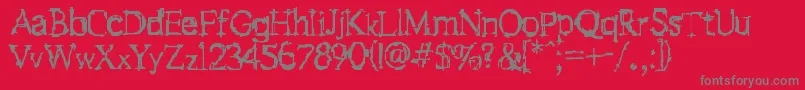 F Stein  Font – Gray Fonts on Red Background