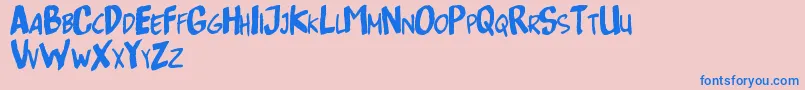 Bottenbrekertv Font – Blue Fonts on Pink Background