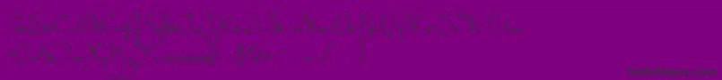 Czcionka PetrascriptefRegular – czarne czcionki na fioletowym tle