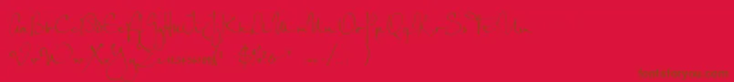 PetrascriptefRegular Font – Brown Fonts on Red Background