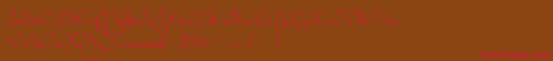 PetrascriptefRegular Font – Red Fonts on Brown Background