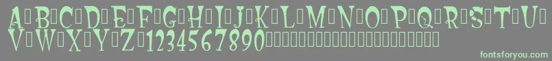 BacktowonderlandRegular Font – Green Fonts on Gray Background