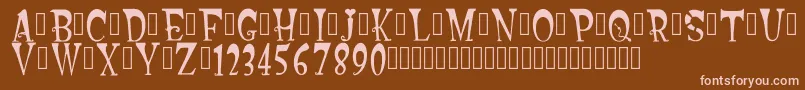 Шрифт BacktowonderlandRegular – розовые шрифты на коричневом фоне