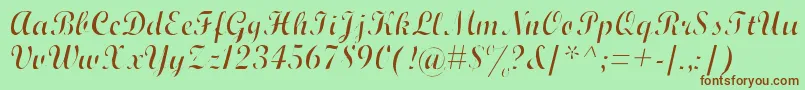 WrexhamScriptLight Font – Brown Fonts on Green Background