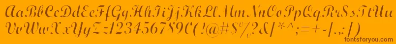WrexhamScriptLight Font – Brown Fonts on Orange Background
