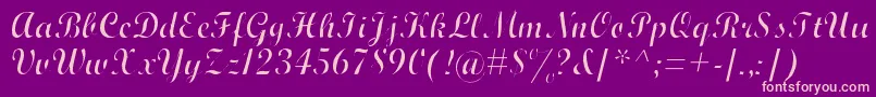 WrexhamScriptLight Font – Pink Fonts on Purple Background