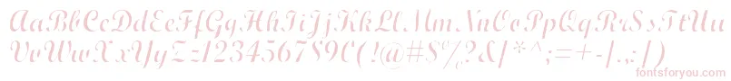 フォントWrexhamScriptLight – ピンクのフォント