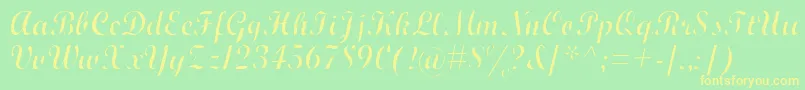 More about WrexhamScriptLight Font WrexhamScriptLight Font – Yellow Fonts on Green Background