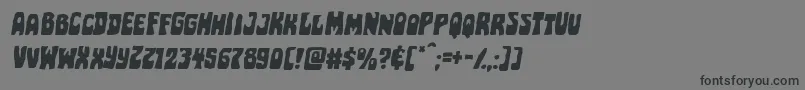 Pocketmonsterexpandital Font – Black Fonts on Gray Background