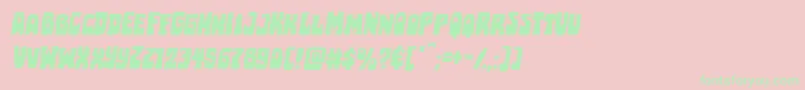 Pocketmonsterexpandital Font – Green Fonts on Pink Background