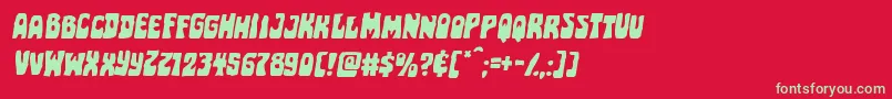 フォントPocketmonsterexpandital – 赤い背景に緑の文字