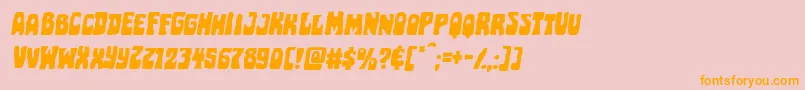 Pocketmonsterexpandital Font – Orange Fonts on Pink Background