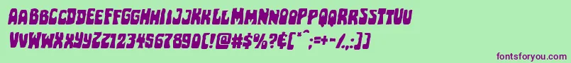 Pocketmonsterexpandital Font – Purple Fonts on Green Background