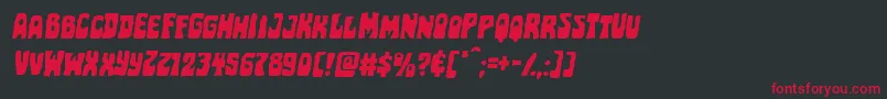 Pocketmonsterexpandital Font – Red Fonts on Black Background