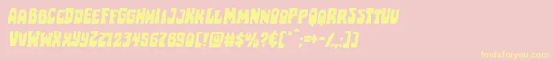 Pocketmonsterexpandital Font – Yellow Fonts on Pink Background
