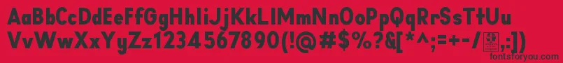 AprikasBlackDemo Font – Black Fonts on Red Background