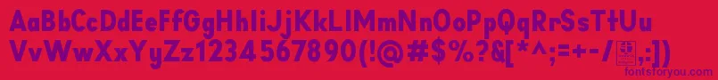 AprikasBlackDemo Font – Purple Fonts on Red Background