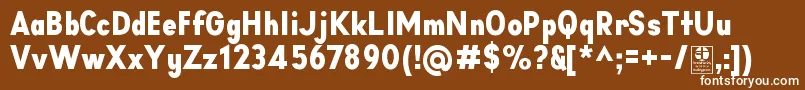 AprikasBlackDemo-fontti – valkoiset fontit ruskealla taustalla