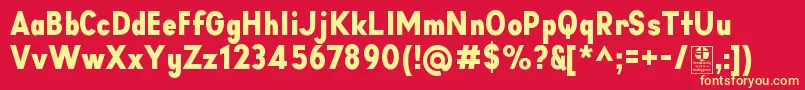 AprikasBlackDemo Font – Yellow Fonts on Red Background