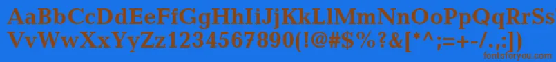 Шрифт MatiqueSsiBold – коричневые шрифты на синем фоне