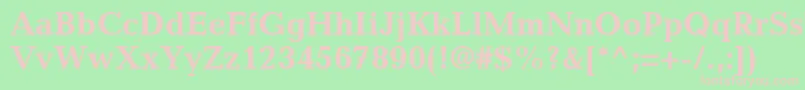 MatiqueSsiBold Font – Pink Fonts on Green Background