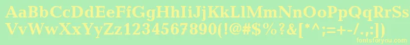 MatiqueSsiBold Font – Yellow Fonts on Green Background