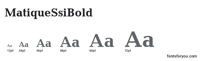 MatiqueSsiBold Font Sizes