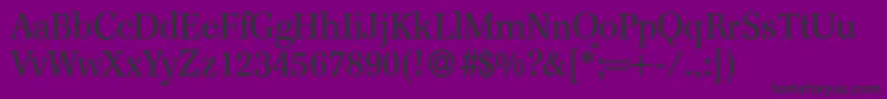F820RomanRegular-fontti – mustat fontit violetilla taustalla