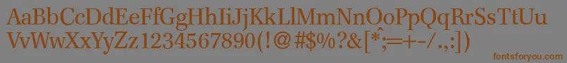 F820RomanRegular Font – Brown Fonts on Gray Background