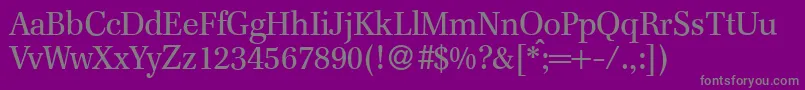 F820RomanRegular Font – Gray Fonts on Purple Background