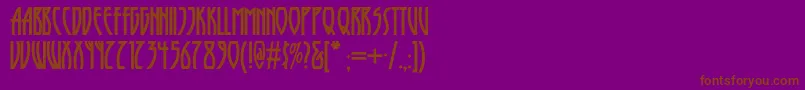 Runytunesrevisitednf-fontti – ruskeat fontit violetilla taustalla