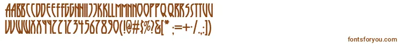 Шрифт Runytunesrevisitednf – коричневые шрифты на белом фоне