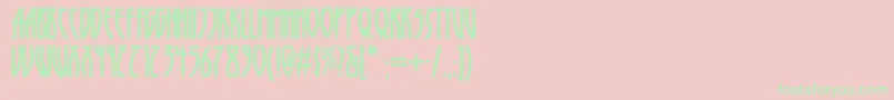 Runytunesrevisitednf Font – Green Fonts on Pink Background