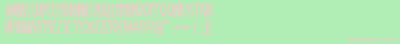 Шрифт Runytunesrevisitednf – розовые шрифты на зелёном фоне