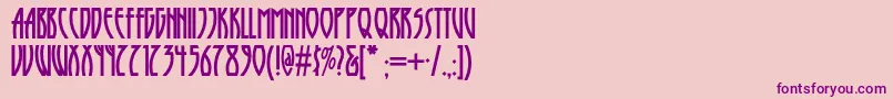 Шрифт Runytunesrevisitednf – фиолетовые шрифты на розовом фоне