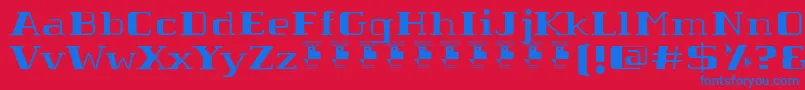 TabaibaWildPersonalUse Font – Blue Fonts on Red Background
