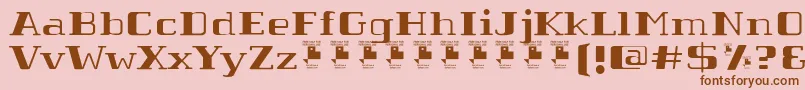 TabaibaWildPersonalUse Font – Brown Fonts on Pink Background