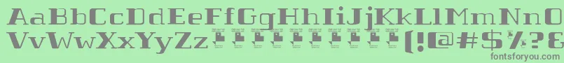 TabaibaWildPersonalUse Font – Gray Fonts on Green Background