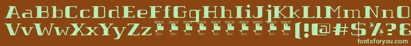 TabaibaWildPersonalUse Font – Green Fonts on Brown Background