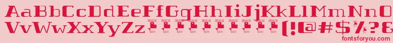 TabaibaWildPersonalUse Font – Red Fonts on Pink Background