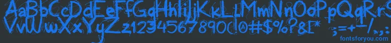 Alloveragain Font – Blue Fonts on Black Background