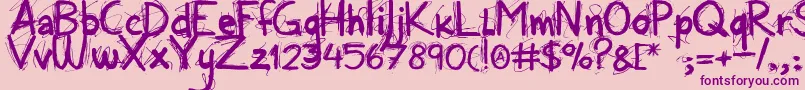 Alloveragain Font – Purple Fonts on Pink Background