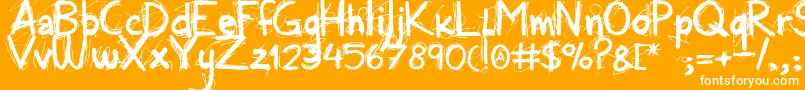 Alloveragain Font – White Fonts on Orange Background